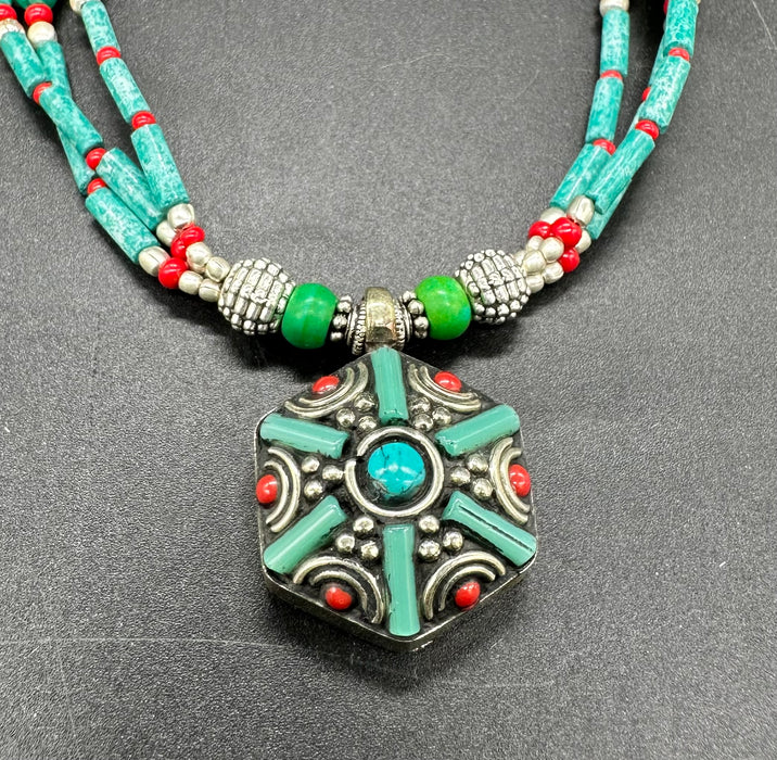 Collana tibetana con forma di Mandala