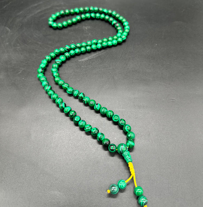 Mala 108 grani con malachite