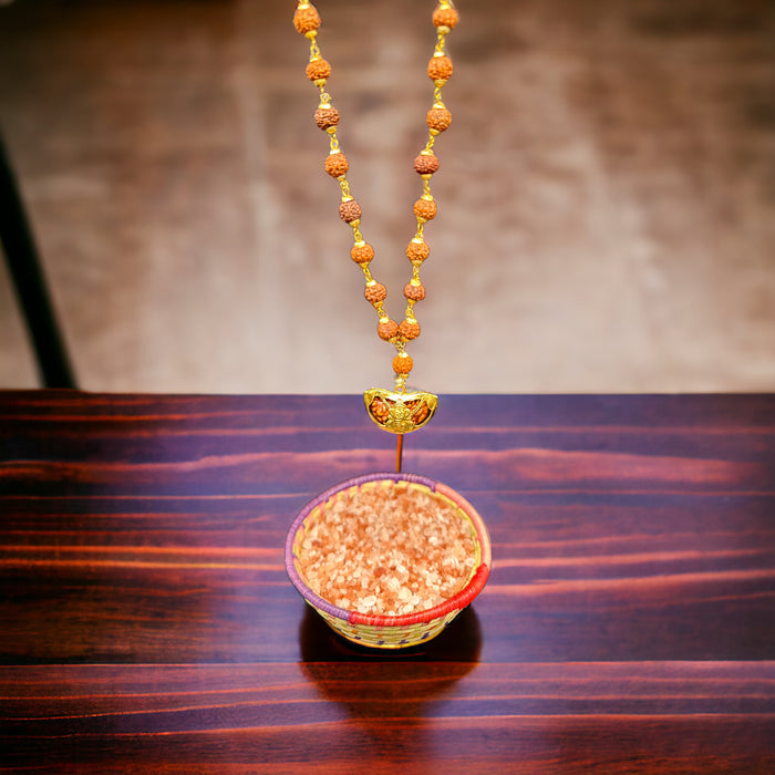 Collana con Ganesh e rudraksha