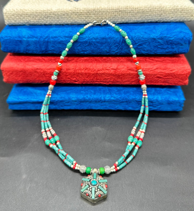 Collana tibetana con forma di Mandala