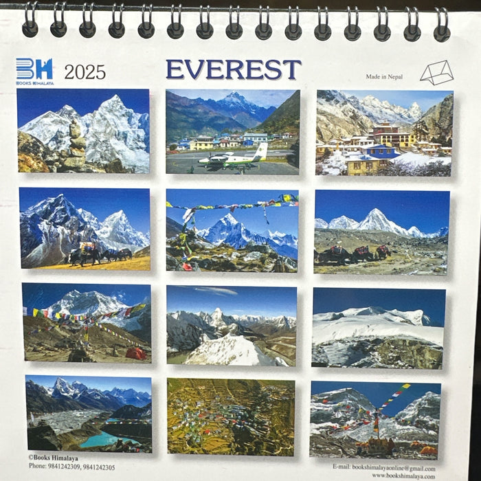 Calendario tibetano da tavolo con disegno di Tibet